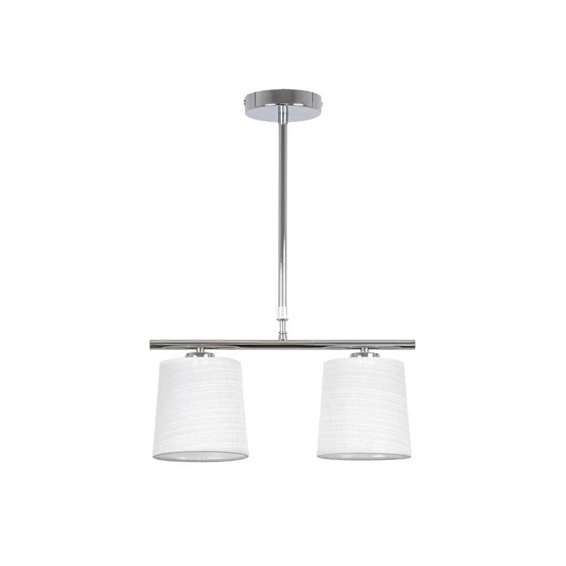 Lámpara Poema blanco/cromo 2xE14 Fabrilamp